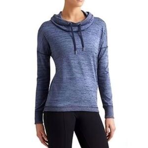 Zella Dream Knit Hooded long Sleeve Top Ruched Sz x-large